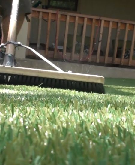 install-turf-broom